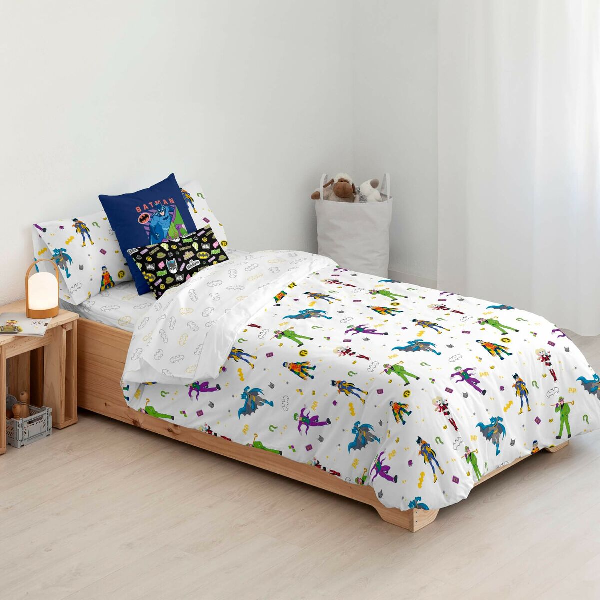 Capa nórdica Batman Childish Multicolor 175 Fios 180 x 220 cm